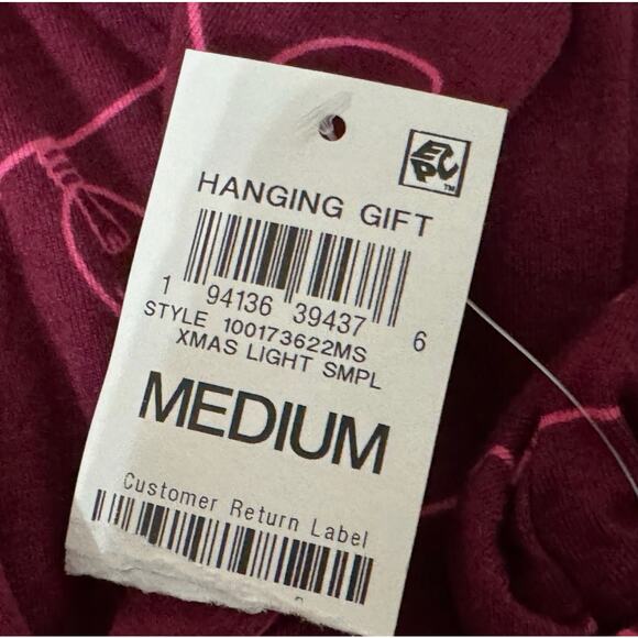 Jenni Intimates Sleepshirt Womens Medium Christmas Lights Holiday Festive Lounge - Picture 5 of 7